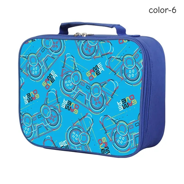 Gamer Insulated Lunch Box Bag for Kids Customizable Portable