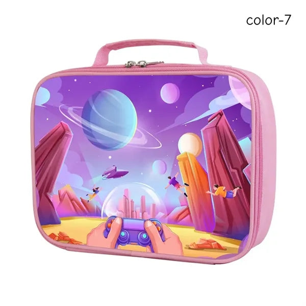 Gamer Insulated Lunch Box Bag for Kids Customizable Portable