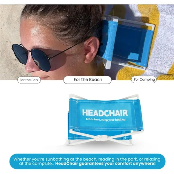 Head Chair Beach Lounger Headrest Folding Pillow