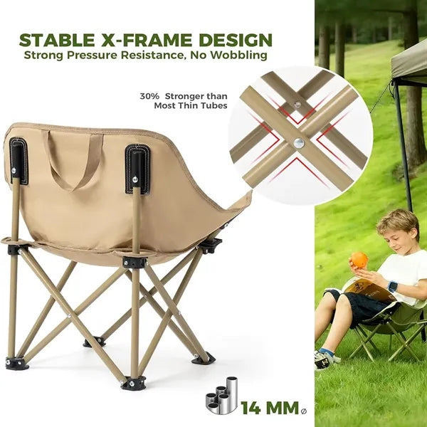 Outdoor Camping Thickened Foldable Moon Chair