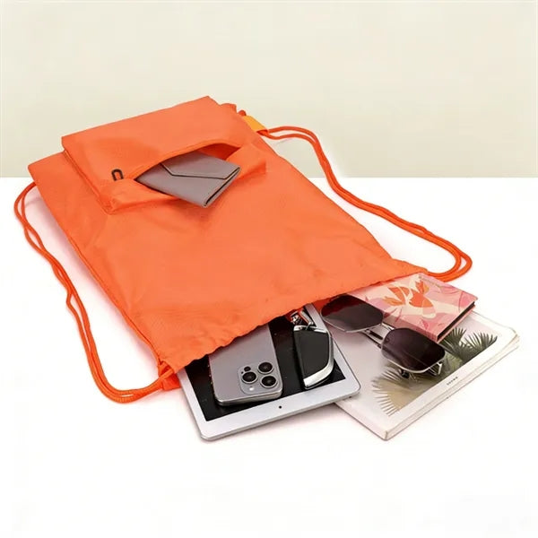 Front Zipper Large Capacity Oxford Drawstring Backpack