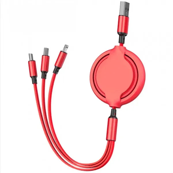 3 in 1 Retractable Car Fast Charging Cable