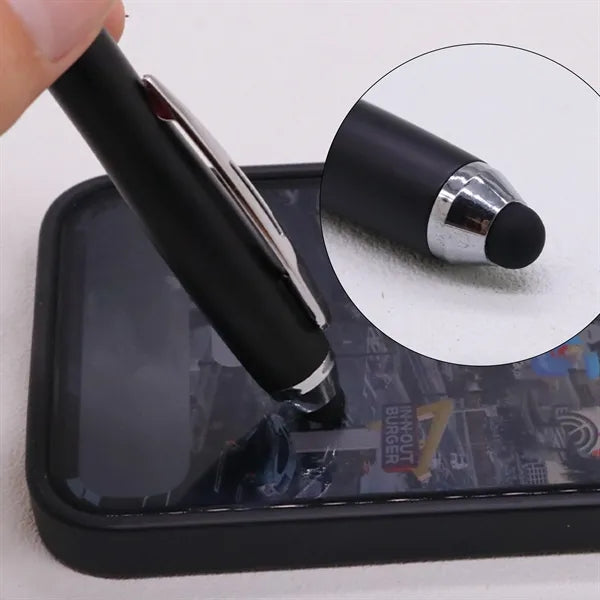 Gourd Shape Rubber Grip Twist Action Stylus Ballpoint Pen