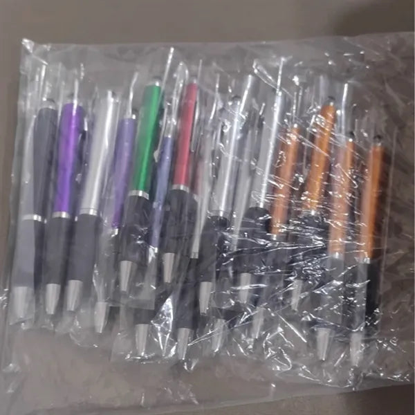 Gourd Shape Rubber Grip Twist Action Stylus Ballpoint Pen