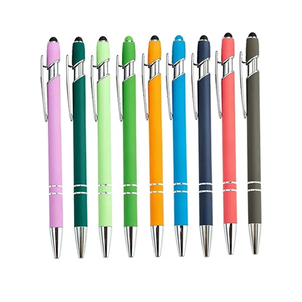 Matte Finish Metal Click Action Stylus Ballpoint Pen