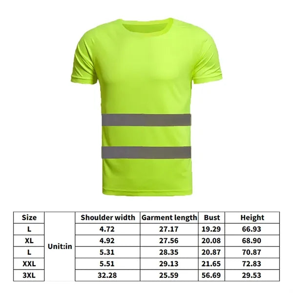 Reflective Safety Breathable Short Sleeve