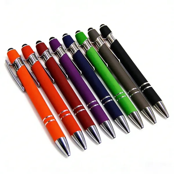 Soft Touch Matte Click Action Stylus Ballpoint Pen