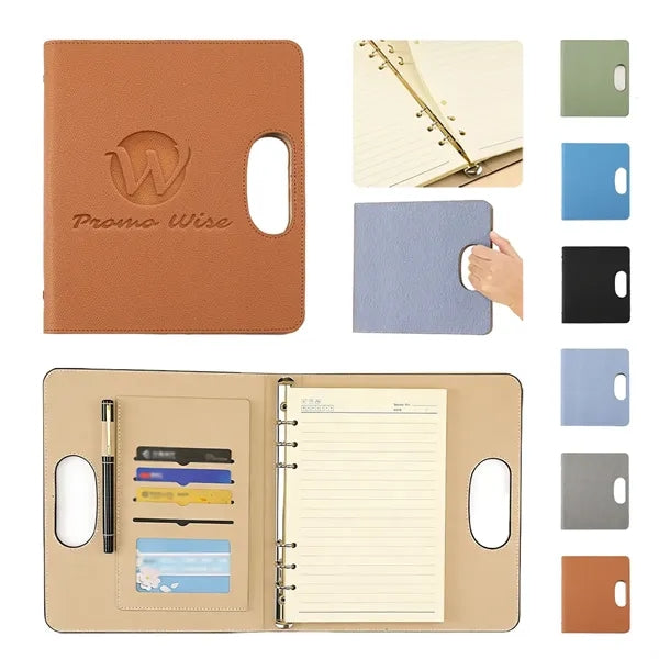 A5 Handbag Notebook Loose-Leaf Binder Multi-Card Slots
