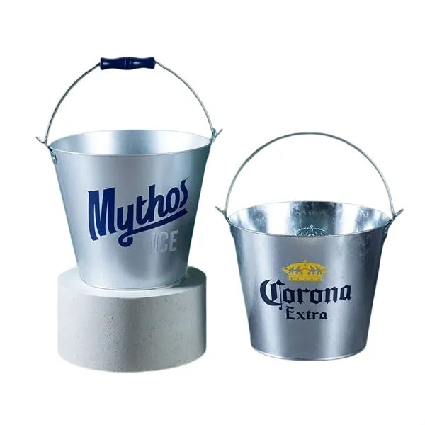 Galvanized Metal Ice Bucket 170oz Beer & Beverage Cooler Tub