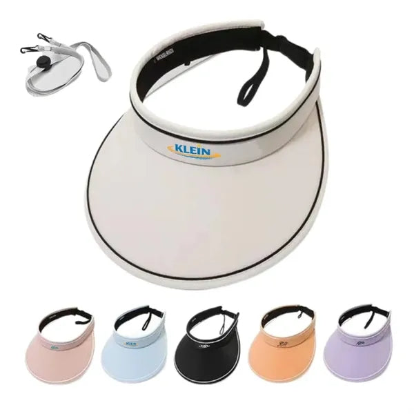 Logo UV Sun Visor Hat Foldable Wide Brim Cap