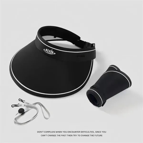 Logo UV Sun Visor Hat Foldable Wide Brim Cap