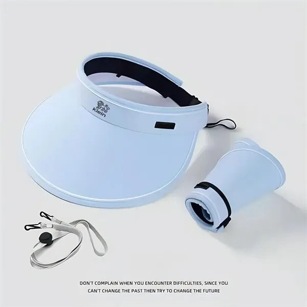Logo UV Sun Visor Hat Foldable Wide Brim Cap