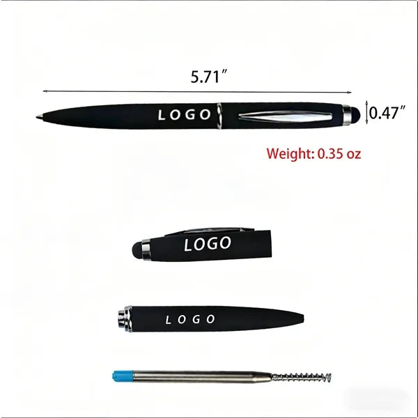 Soft Touch Twist Action Metal Stylus Pen