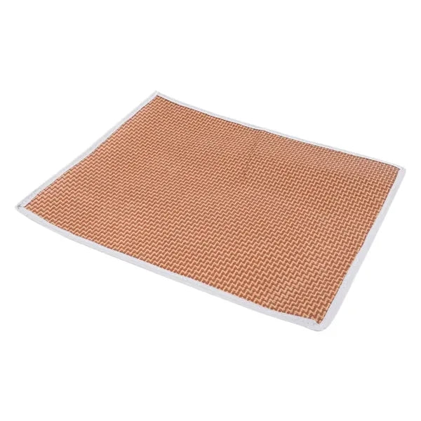 Logo Pet Cooling Ice Bed - Breathable Canvas & Rattan