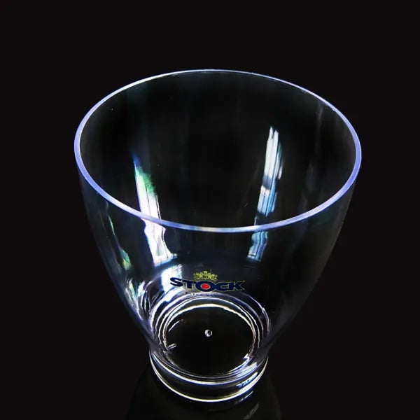 Clear Round Plastic Wine Chiller Ice Bucket