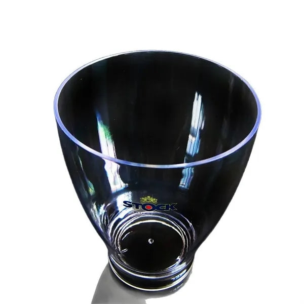 Clear Round Plastic Wine Chiller Ice Bucket