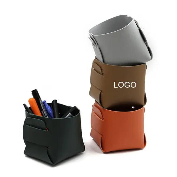 Foldable Leather Pen Holder