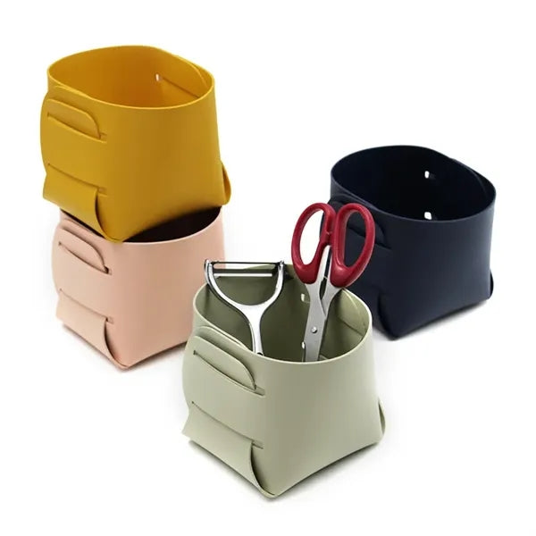 Foldable Leather Pen Holder