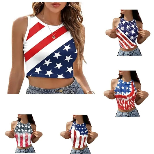 Women's American Flag Crop top