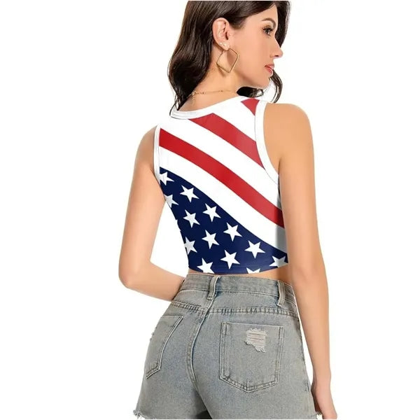Women's American Flag Crop top