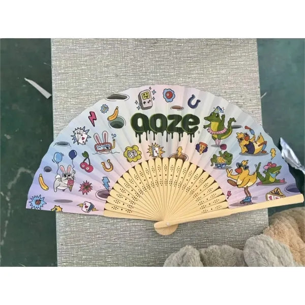 Handcrafted Personalized Hand Held Folding Bamboo Paper Fan