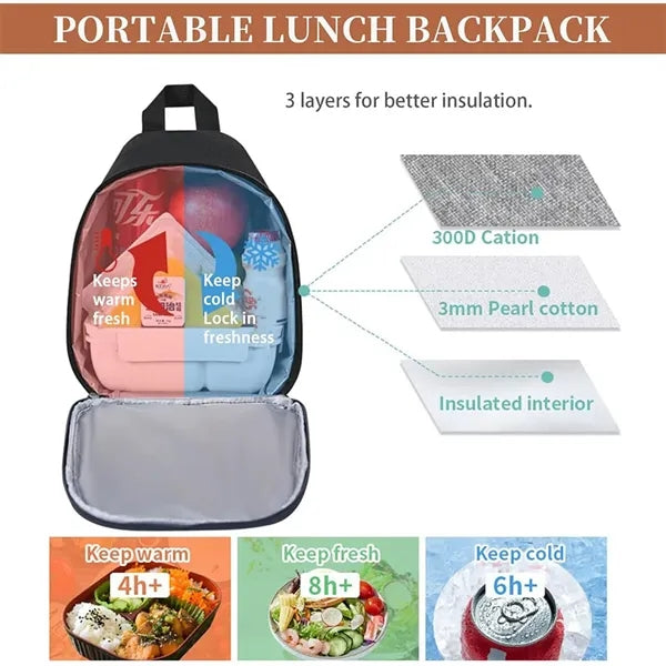 Small Cooler Crossbody Lunch Bag Backpack