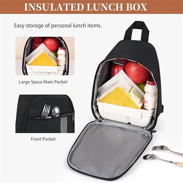 Small Cooler Crossbody Lunch Bag Backpack