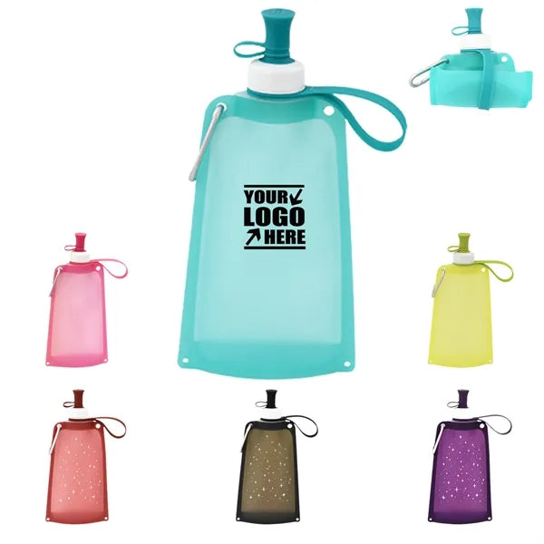 18.5oz Silicone Outdoor Sports Portable Foldable Water Bag