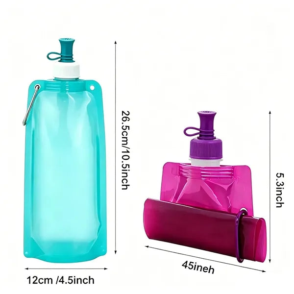 18.5oz Silicone Outdoor Sports Portable Foldable Water Bag