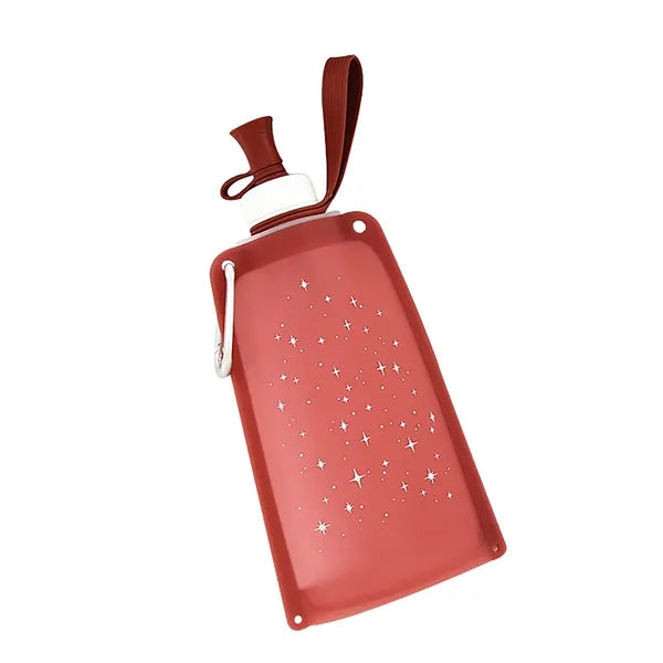 18 oz Collapsible Silicone Sports Water Bottle