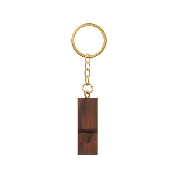 Solid Wood Keychain Phone Stand w/ Metal Ring or Cord Strap