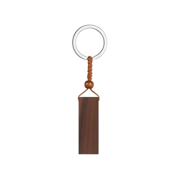 Solid Wood Keychain Phone Stand w/ Metal Ring or Cord Strap