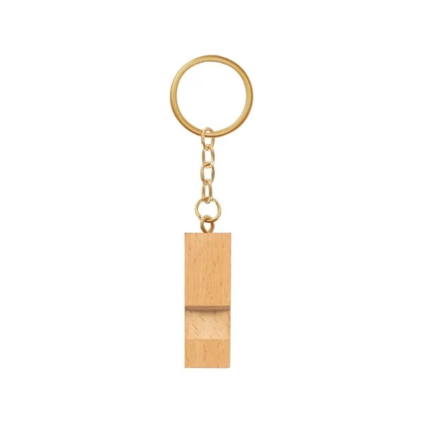 Solid Wood Keychain Phone Stand w/ Metal Ring or Cord Strap