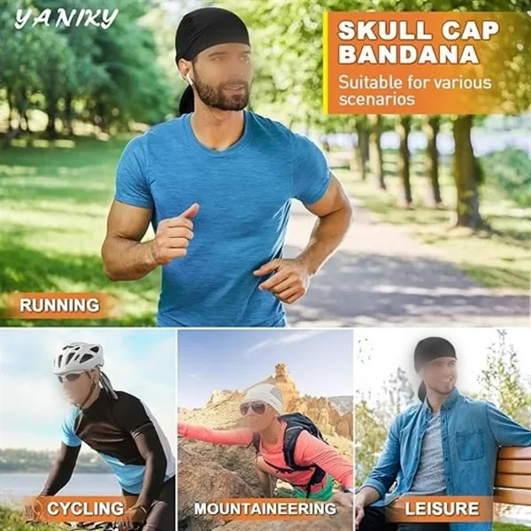 Bandanas Durags Sweat Wicking Skull Caps