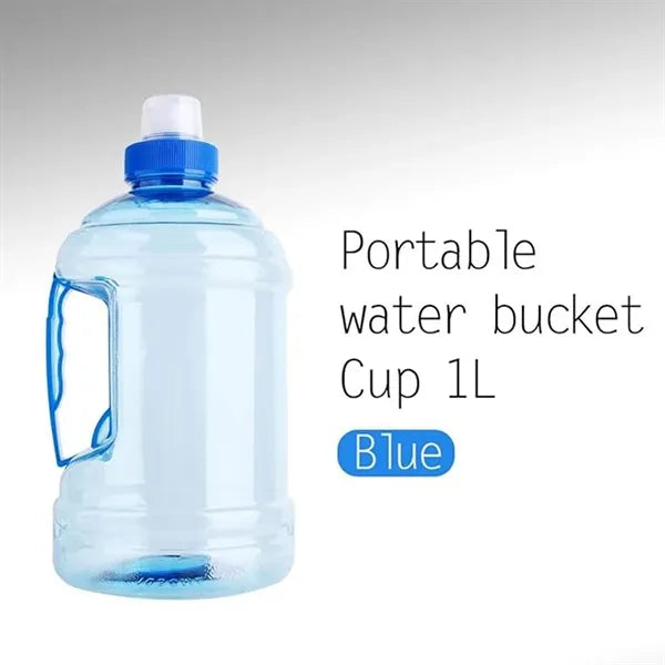 34oz PET plastic transparent sports water bucket cup