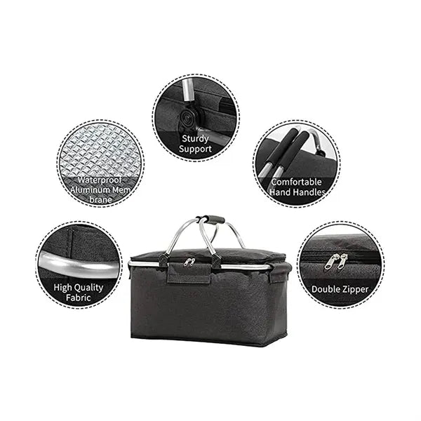 Collapsible Insulated Picnic Basket