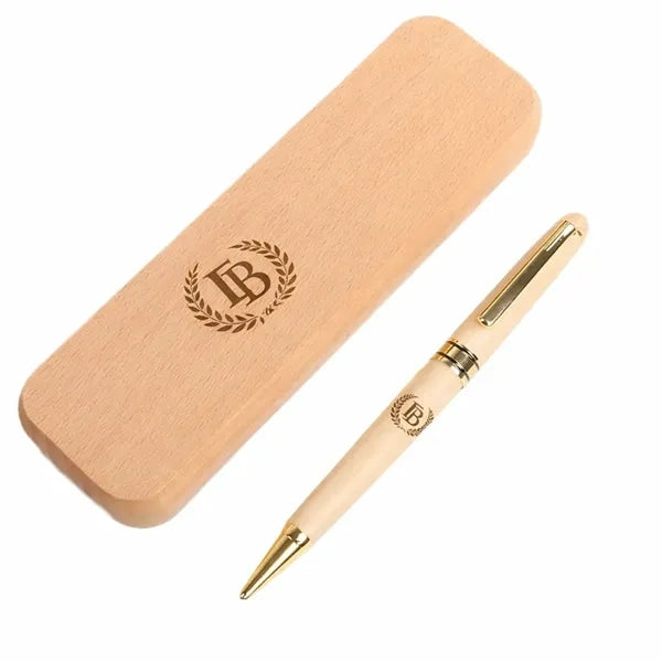 Wooden Ballpoint Pen Set with Gift Box
