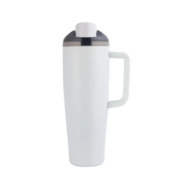 Portable 40oz Non-flip-top Insulated Tumbler With Handle