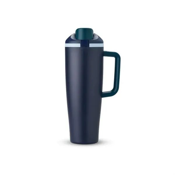 Portable 40oz Non-flip-top Insulated Tumbler With Handle