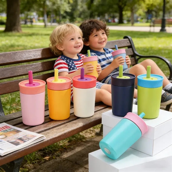 12oz Kids Stainless Steel Tumbler with Straw Lid
