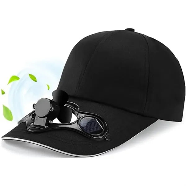 Mesh Baseball Cap Fishing Beach Hats with Solar Fan