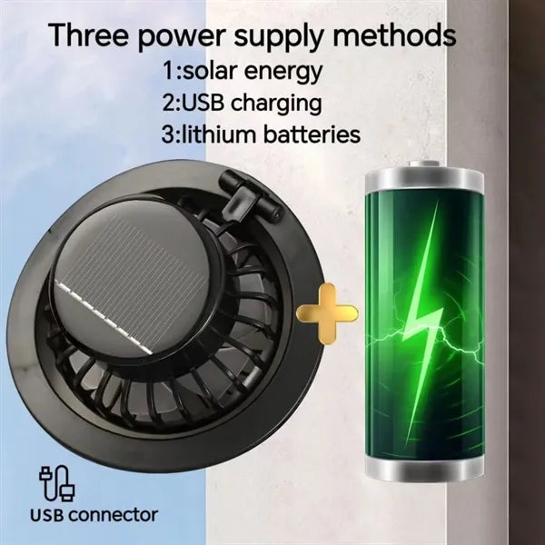 Solar Powered Fan Outdoor Fishing Hat with USB Charging