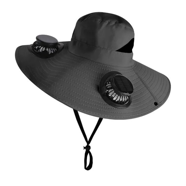 Solar Powered Fan Outdoor Fishing Hat with USB Charging