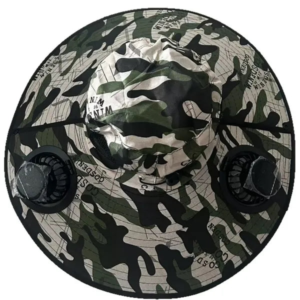 Solar Powered Fan Outdoor Fishing Hat with USB Charging