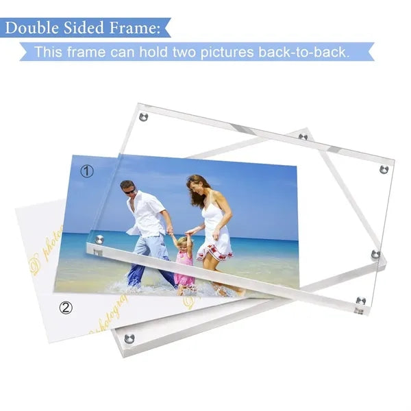 Acrylic Double Sided Magnetic Picture Frame