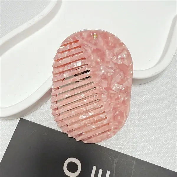 Portable Compact Pocket Acetate Comb with Mirror