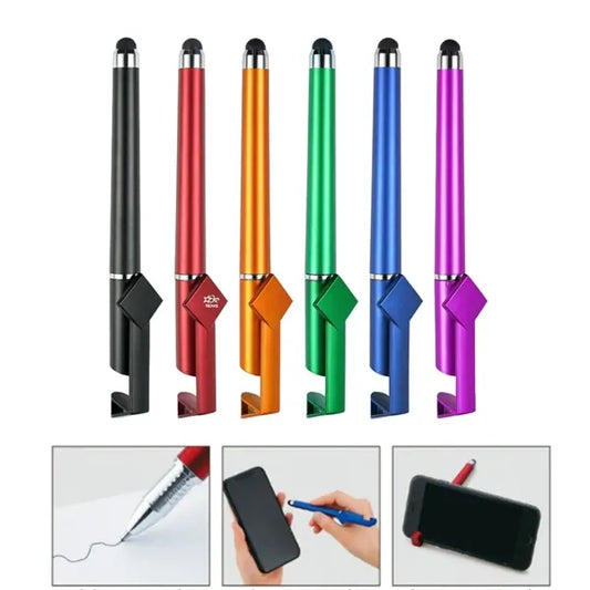 3-In-1 Mobile Phone Holder Device Touch Stylus Stationery