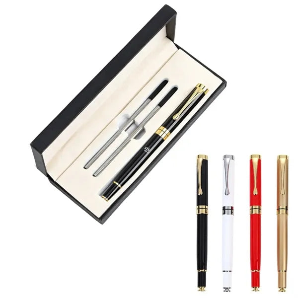 Metal Engraving Custom Gift Roller Ballpen Ballpoint Pen Set