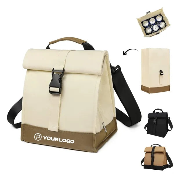 Rolltop Insulated Lunch Cooler Bag For Office & Picnics