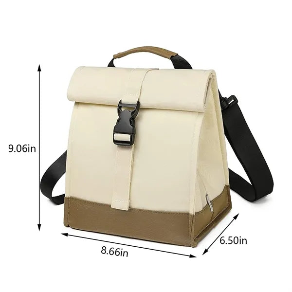 Rolltop Insulated Lunch Cooler Bag For Office & Picnics